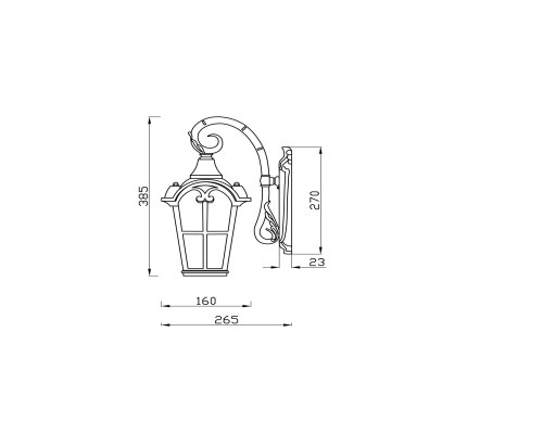 Настенный светильник (бра) Outdoor O413WL-01BZ