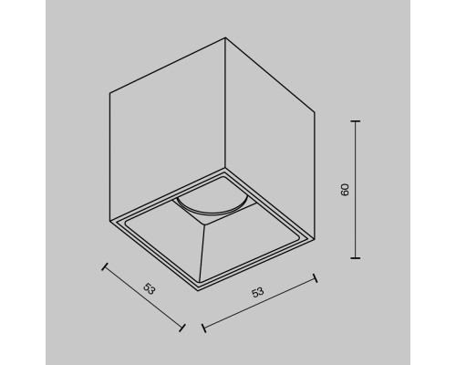 Потолочный светильник Technical C064CL-5W3K-SQ-B