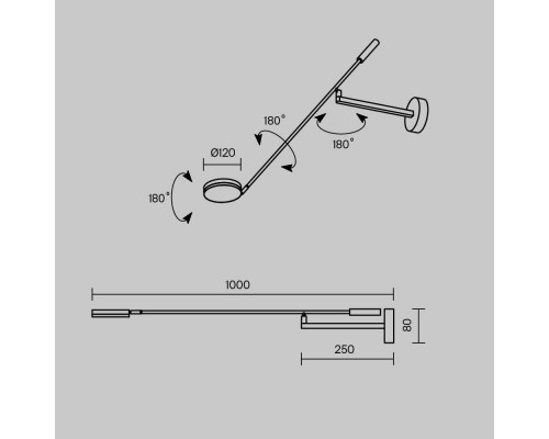 Настенный светильник (бра) Maytoni MOD070WL-L6B3K