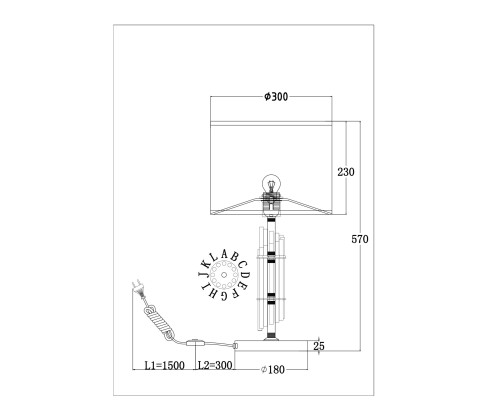 Настольный светильник Maytoni MOD088TL-01BS