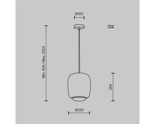 Подвесной светильник Maytoni MOD466PL-L12GR3K