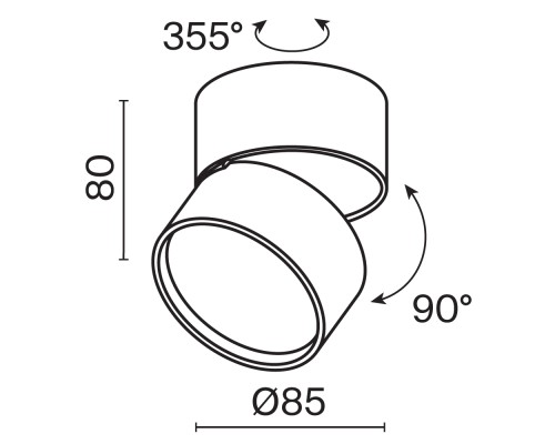 Потолочный светильник Technical C024CL-L12W4K