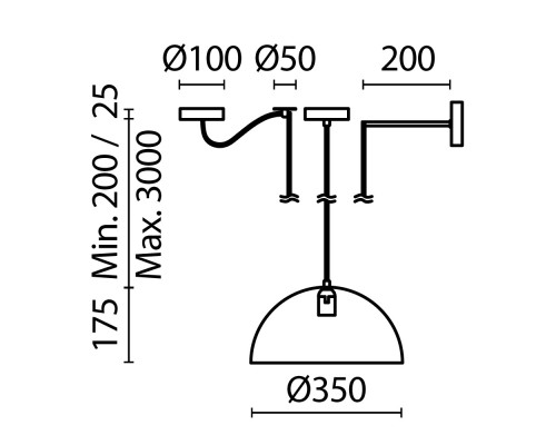 Подвесной светильник Maytoni MOD168PL-01B