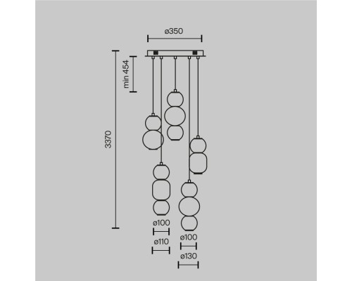 Подвесной светильник Maytoni MOD273PL-L80G3K