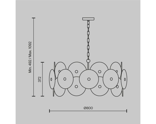 Подвесной светильник Maytoni MOD007PL-10G