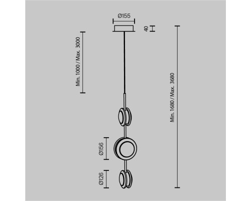 Подвесной светильник Maytoni MOD361PL-L22BS3K