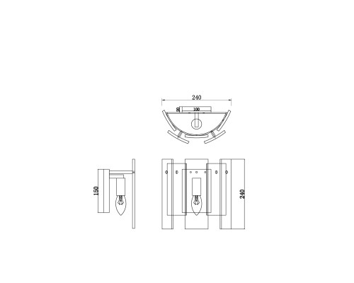 Настенный светильник (бра) Freya FR5198WL-01BS