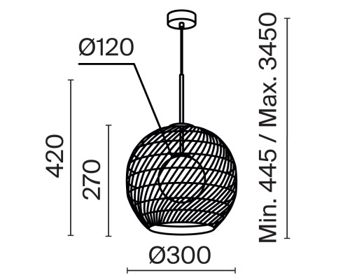 Подвесной светильник Maytoni MOD204PL-01BG1