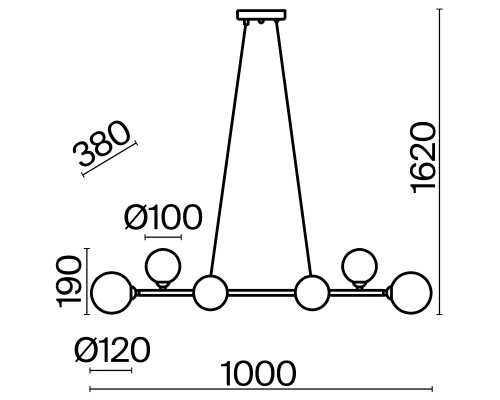 Подвесной светильник Freya FR5222PL-08B