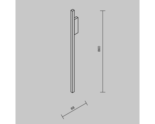 Настенный светильник (бра) Maytoni MOD245WL-L24BK