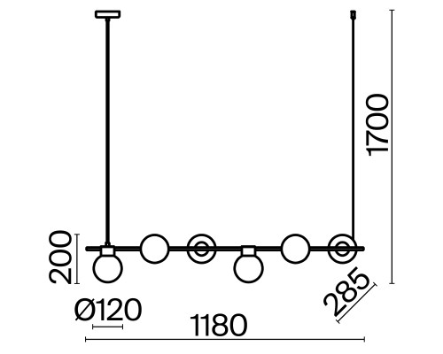 Подвесной светильник Freya FR5232PL-06B