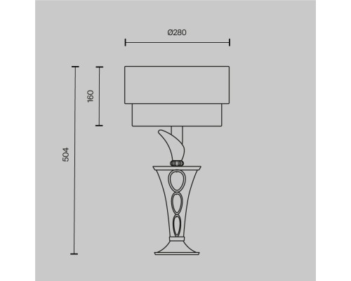 Настольный светильник Maytoni H311-11-G