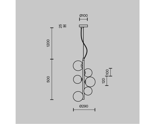 Подвесной светильник Maytoni MOD545PL-06B