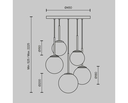 Подвесной светильник Maytoni MOD321PL-05B