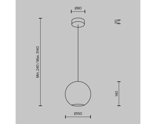 Подвесной светильник Maytoni MOD437PL-01BG