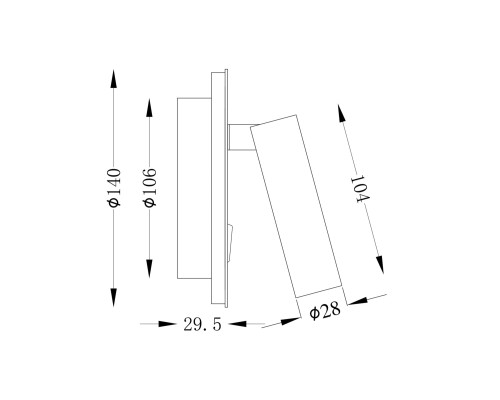 Настенный светильник (бра) Technical C176-WL-01-6W-MG