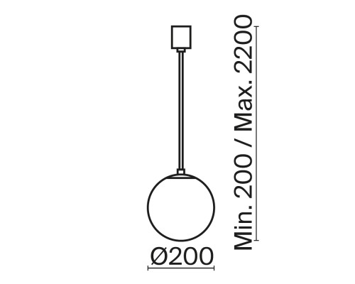 Подвесной светильник Technical P039PL-5W3K-20-B