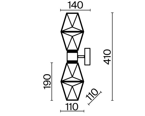 Настенный светильник (бра) Maytoni MOD325WL-02G