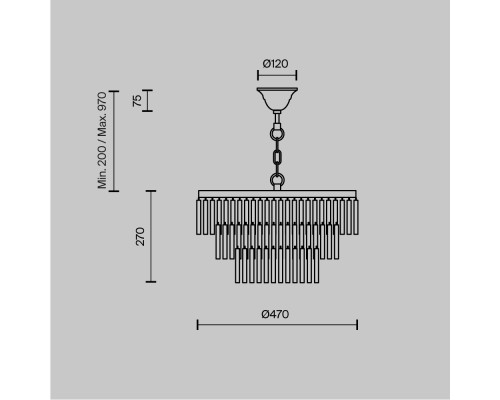 Подвесной светильник Maytoni MOD093PL-09BS