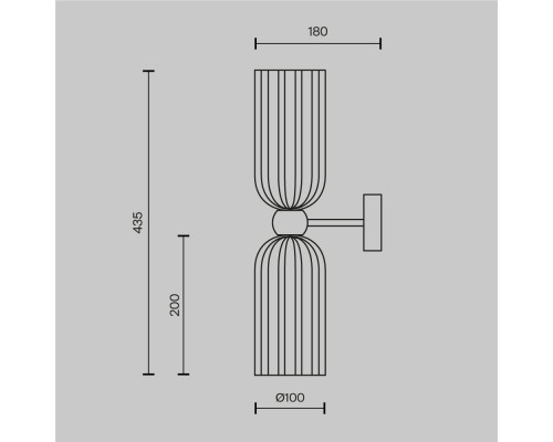 Настенный светильник (бра) Maytoni MOD302WL-02GR