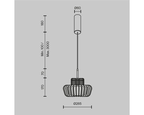 Подвесной светильник Maytoni MOD465PL-L12BK2