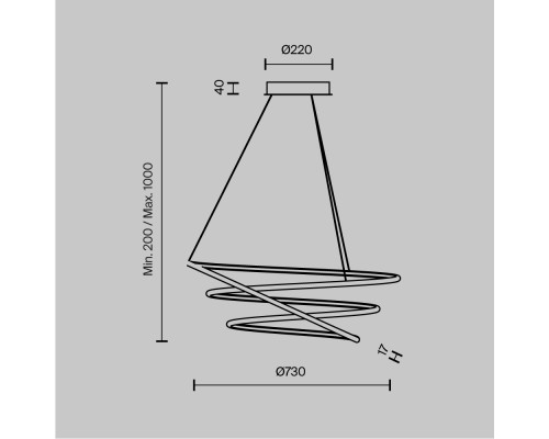 Подвесной светильник Maytoni MOD100PL-L88BSK1