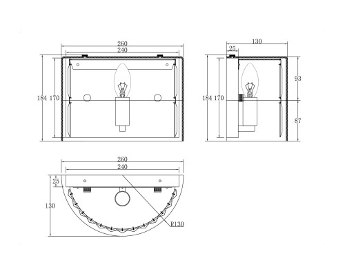 Настенный светильник (бра) Maytoni MOD313WL-01CH