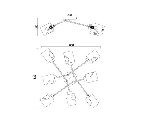 Потолочный светильник Freya FR5095CL-08G