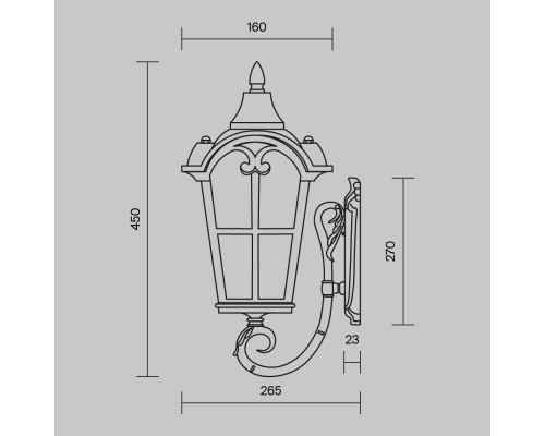 Настенный светильник (бра) Outdoor O413WL-01BZ1