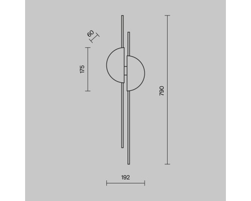 Настенный светильник (бра) Maytoni MOD179WL-L22BS4K