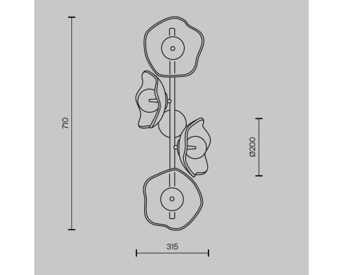 Настенный светильник (бра) Maytoni MOD207WL-04BS
