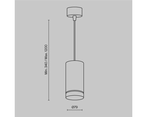 Подвесной светильник Technical P085PL-12W3K-B