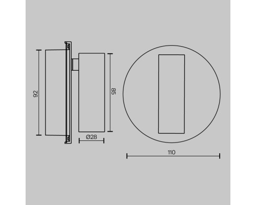 Настенный светильник (бра) Technical C176WL-9W-2.7-4K-W
