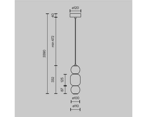 Подвесной светильник Maytoni MOD273PL-L16G3K