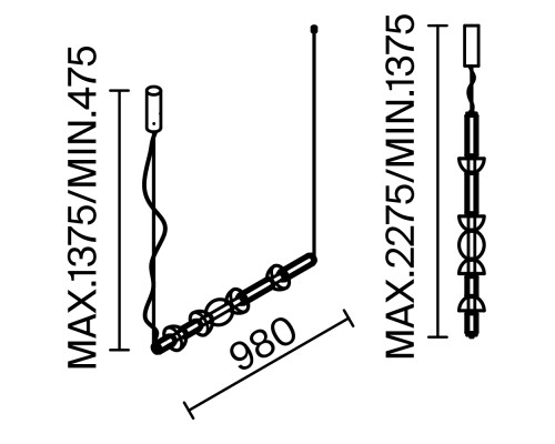 Подвесной светильник Maytoni MOD210PL-L39B3K