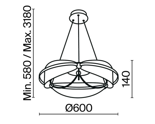 Подвесной светильник Maytoni MOD281PL-L45BS3K