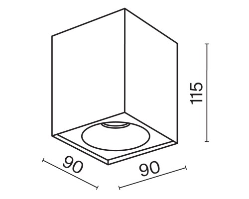 Потолочный светильник Technical C030CL-01W