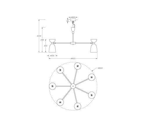 Подвесной светильник Maytoni MOD113PL-07W