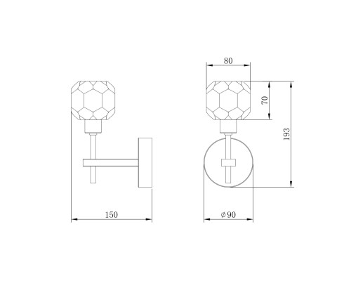 Настенный светильник (бра) Freya FR5114WL-01BZ