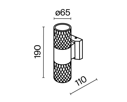 Настенный светильник (бра) Outdoor O583WL-02B