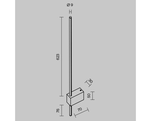 Настенный светильник (бра) Technical C070WL-L6B3K