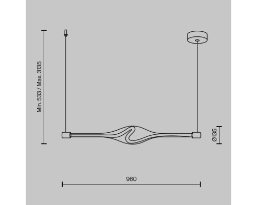 Подвесной светильник Maytoni MOD290PL-L23BS3K