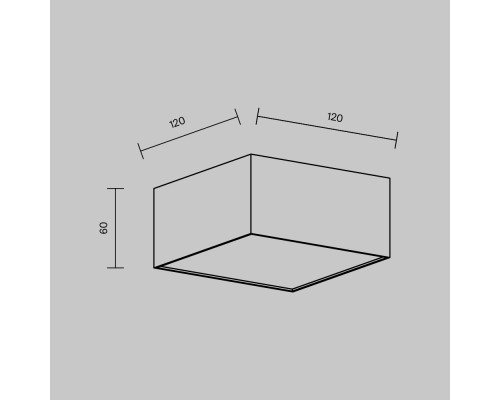 Потолочный светильник Technical C032CL-12W3K-SQ-W