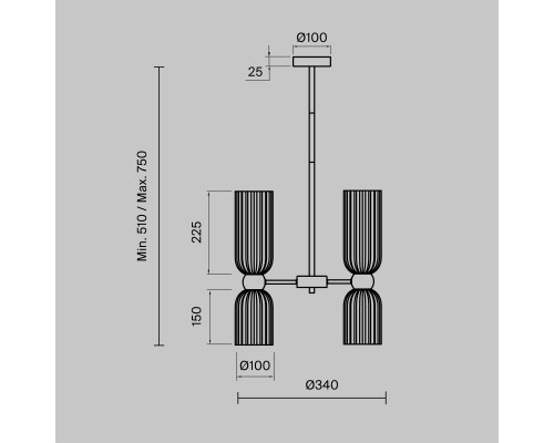 Подвесной светильник Maytoni MOD302PL-06W