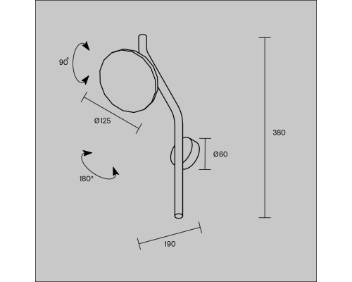 Настенный светильник (бра) Maytoni MOD451WL-L8B3K