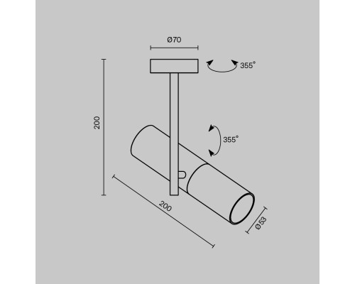 Потолочный светильник Technical C020CL-01W