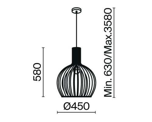 Подвесной светильник Maytoni MOD194PL-01W1