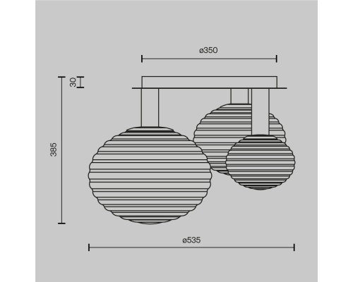 Потолочный светильник Maytoni MOD268CL-03B