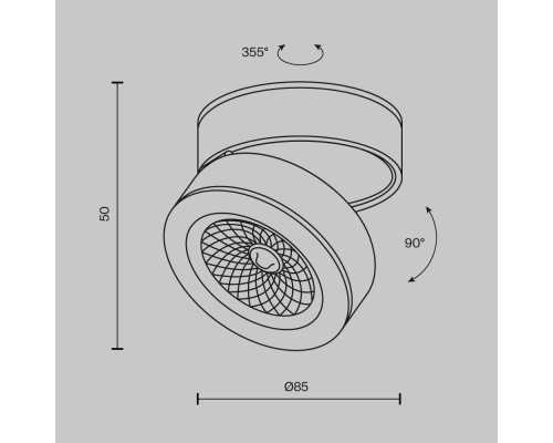 Потолочный светильник Technical C022CL-7W3K-B-1