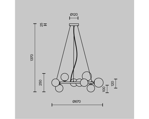 Подвесной светильник Maytoni MOD545PL-11BS